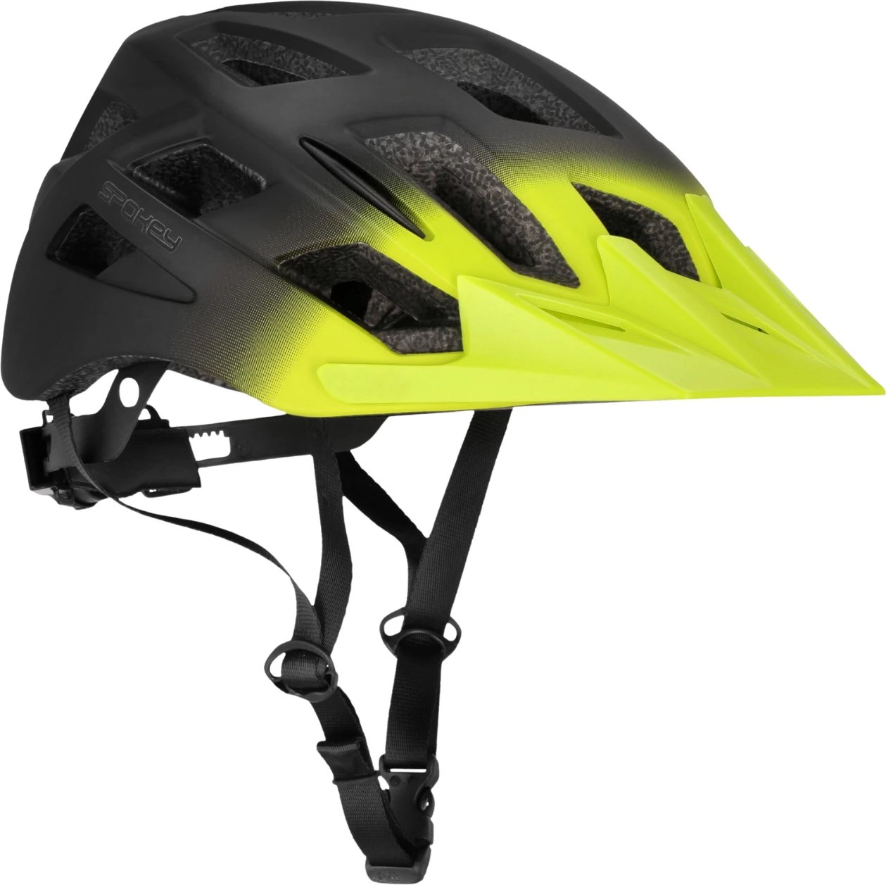 Helmetë biçiklete Spokey unisex, e zezë-e verdhë