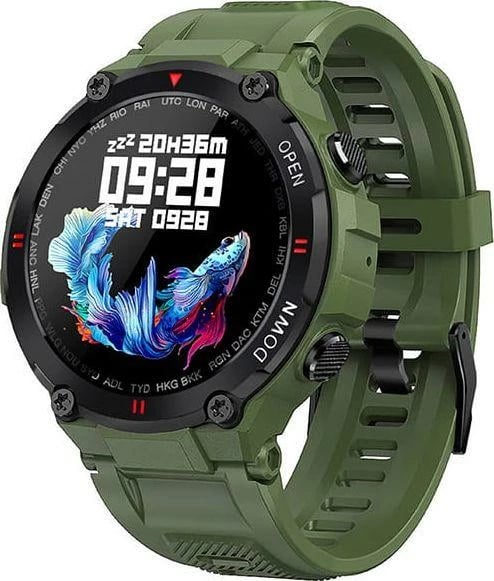 SmartWatch GARETT SPORT TACTIC GREEN (Waterproof IP67, 1.28" Touch)