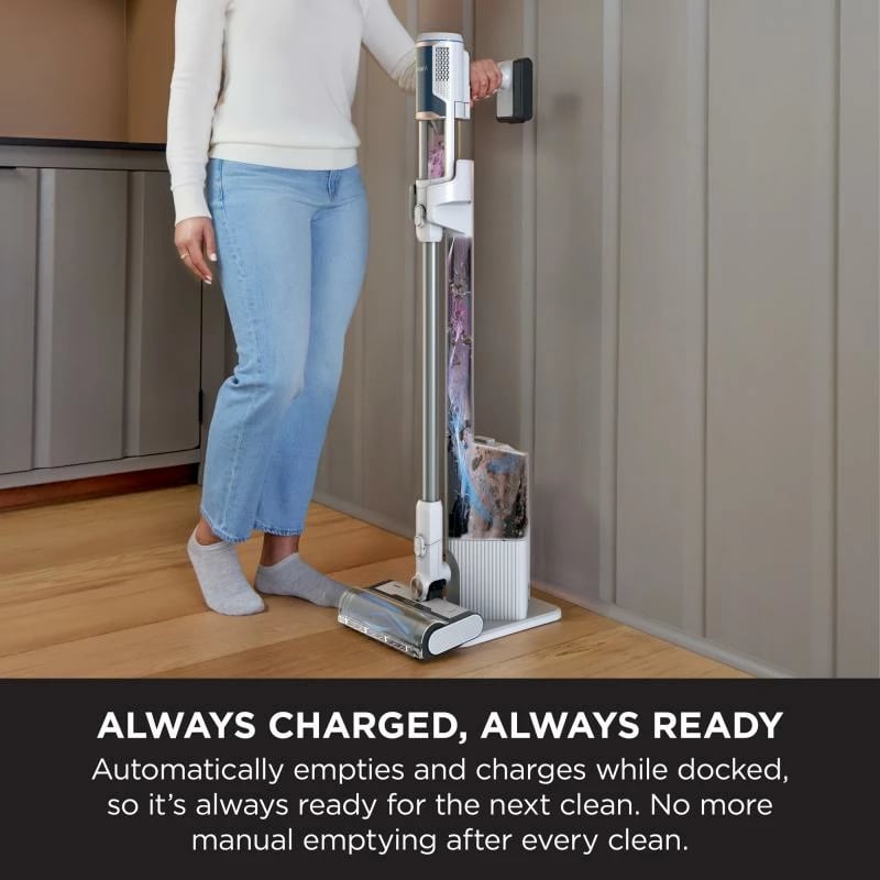 Fshesë me korrent pa kabllo vertikale, Shark, BU3521EU, Clean & Empty me bazë vetëshkarkuese, 40 min autonomi, 3 kg