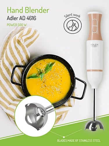 blender dore Adler AD 4616 500W max shufër dhe tehe inox 2 shpejtësi bardhë-ari blender dore Adler AD 4616 500W max shufër dhe tehe inox 2 shpejtësi bardhë-ari