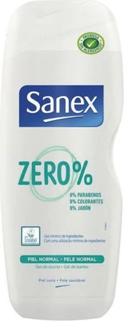 Xhel dushi uniseks Sanex Zero% 600ml Xhel dushi uniseks Sanex Zero% 600ml