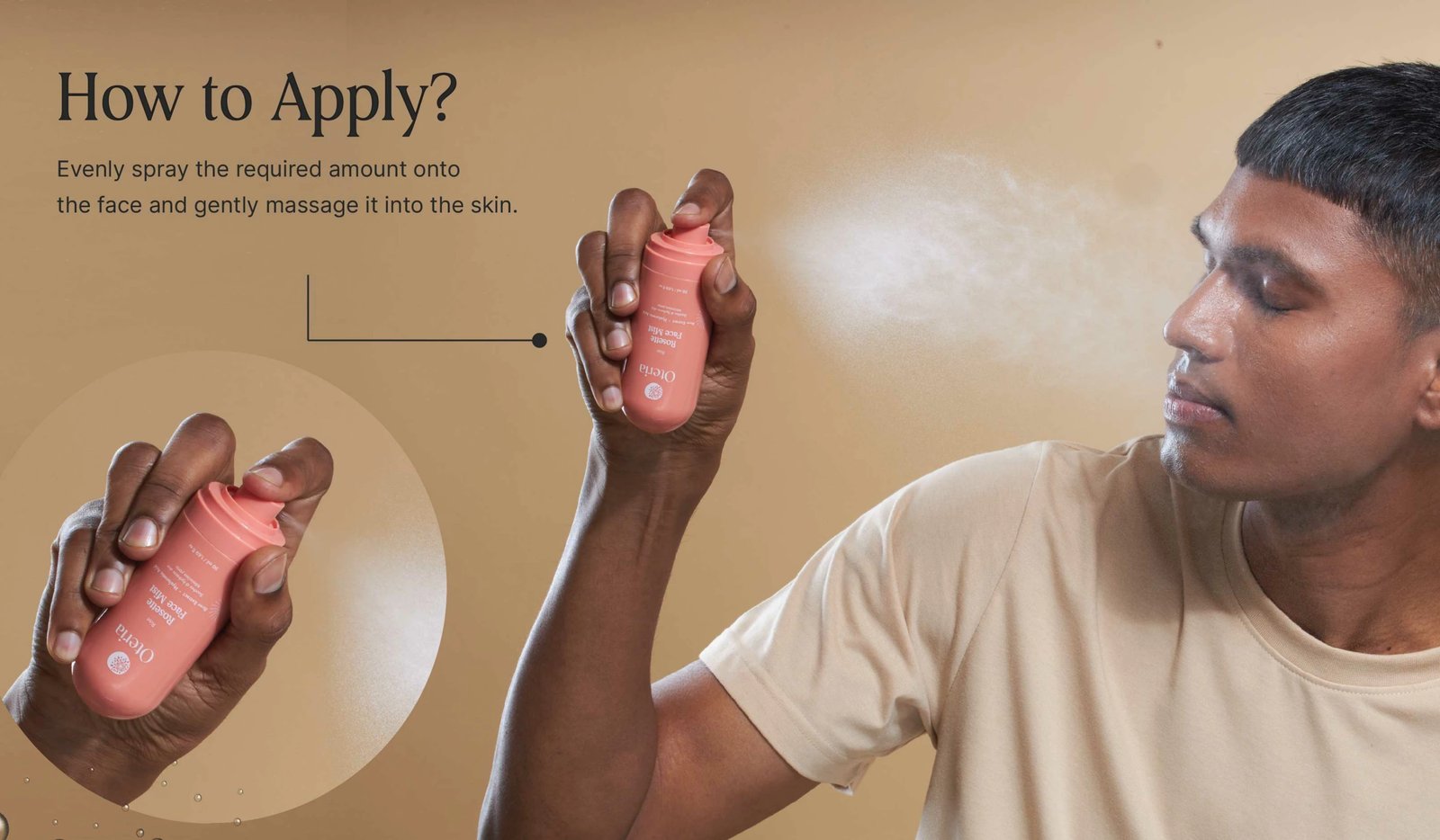 Sprej për fytyrë Oteria Rosette Face Mist, 50ml