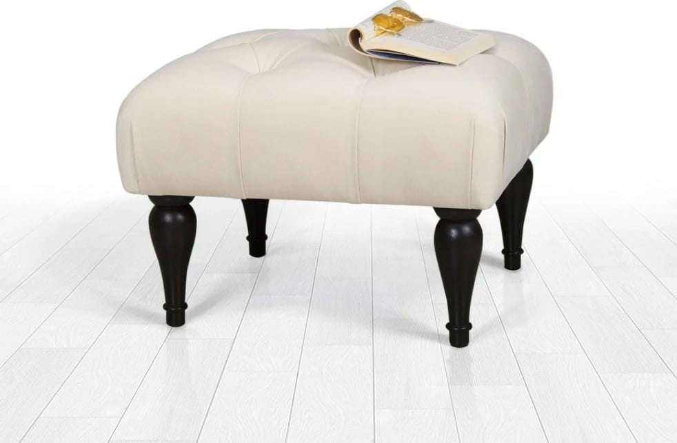 Puf Atelier del Sofa, kadife krem