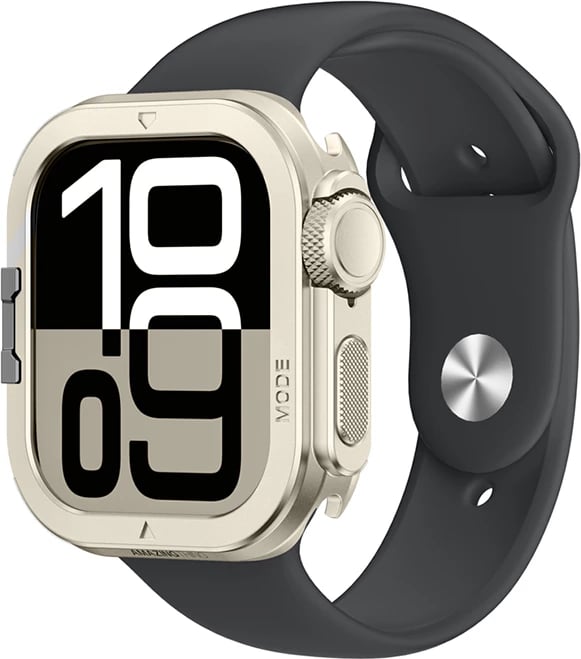 Mbështjellës metalik smartwatch AmazingThing Titan Pro për Apple Watch 11 46mm, aliazh alumini, montim snap-on, titanium