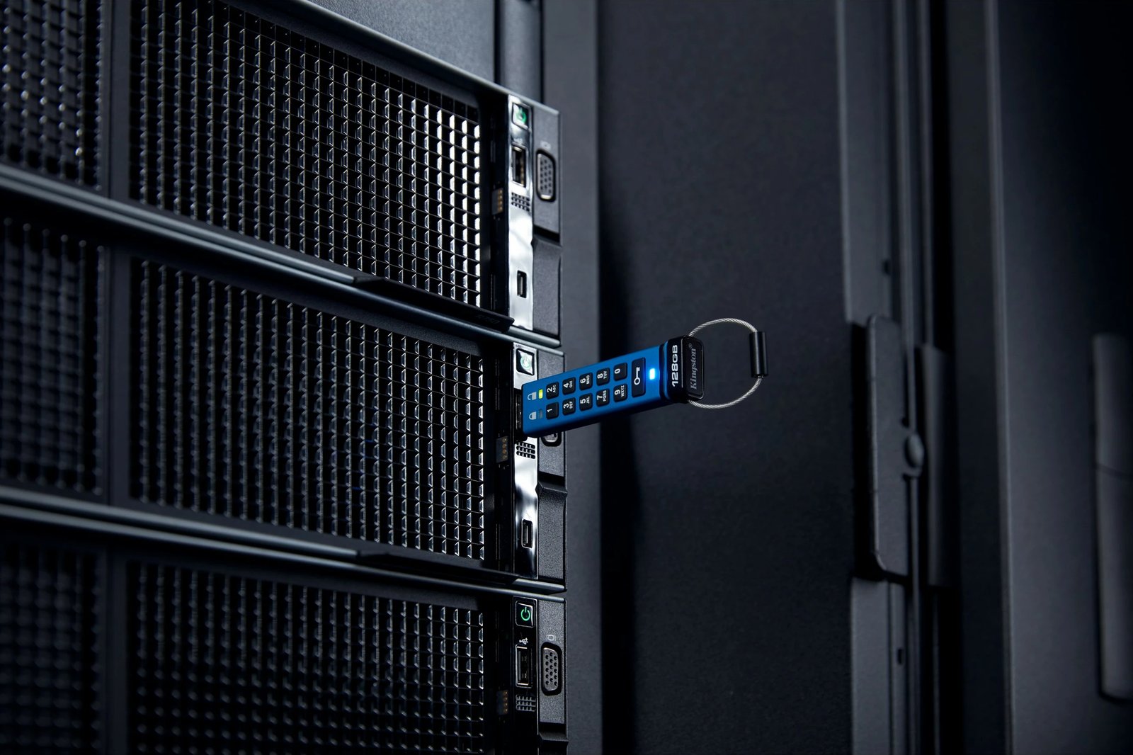 USB stick Kingston IronKey Keypad 200C 128GB, USB-C, kaltër