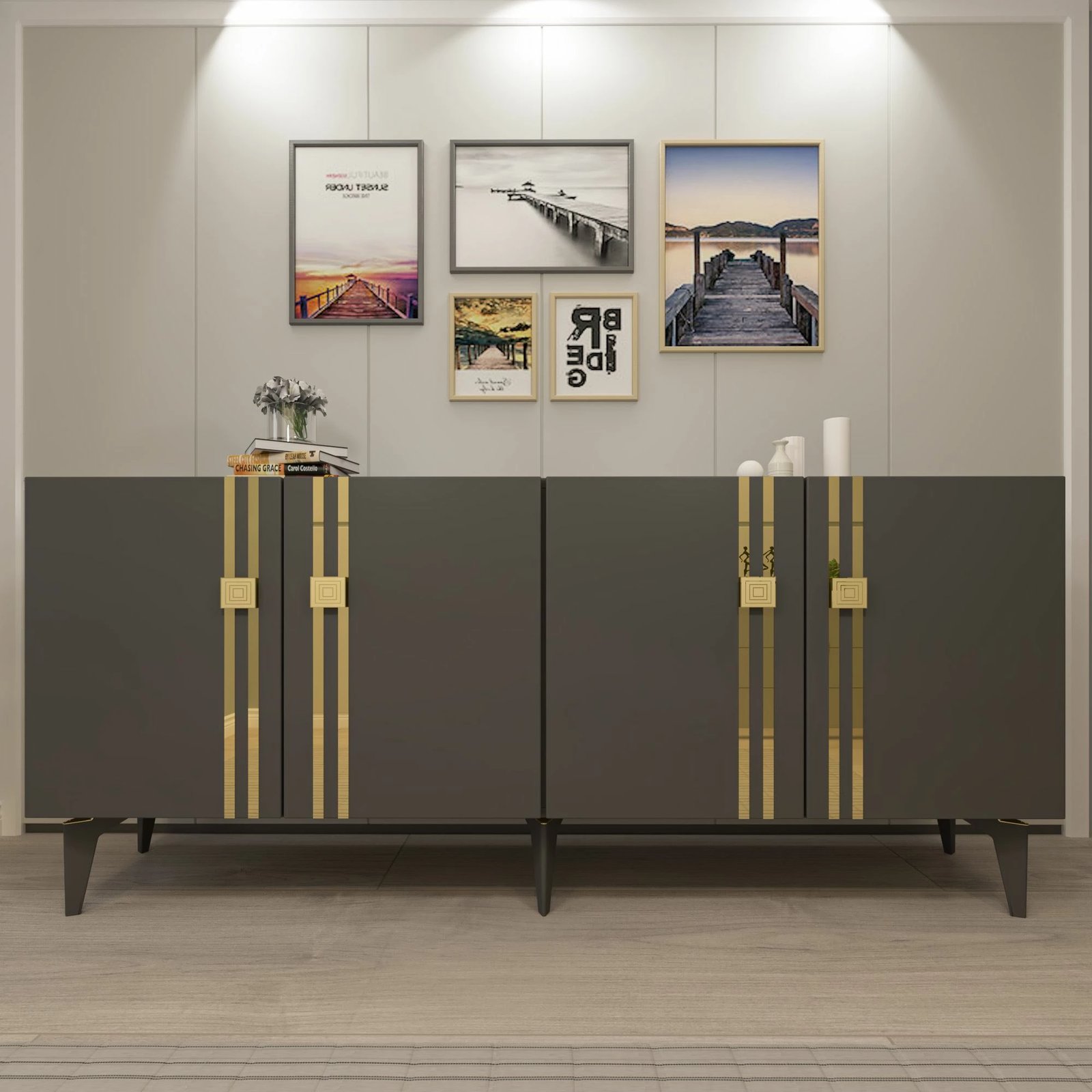 Konsolë Skye Decor, Bahar KB150, antracit