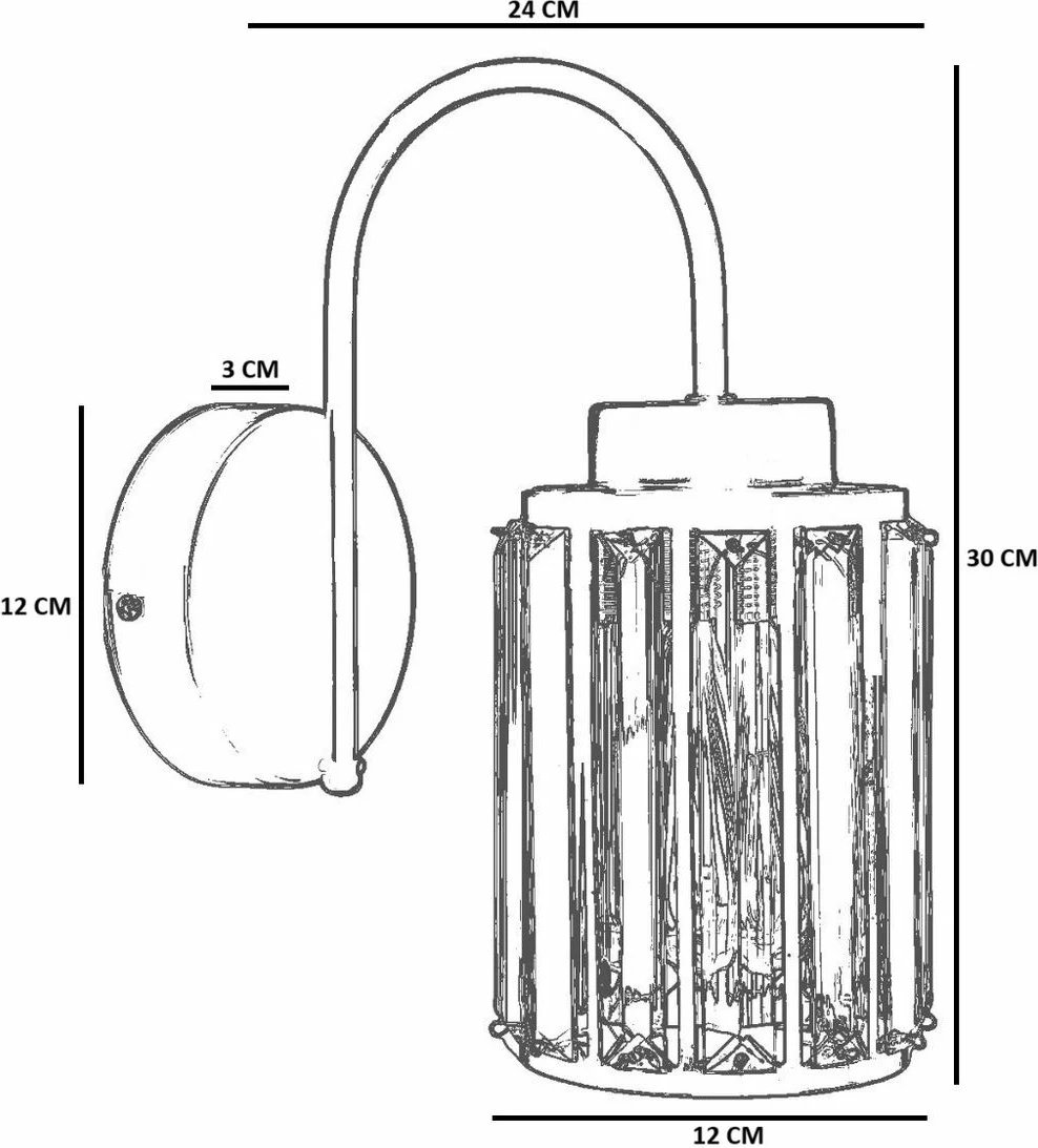 Llambë muri Opviq, 9040-1A, ngjyrë e zezë Llambë muri Opviq, 9040-1A, ngjyrë e zezë