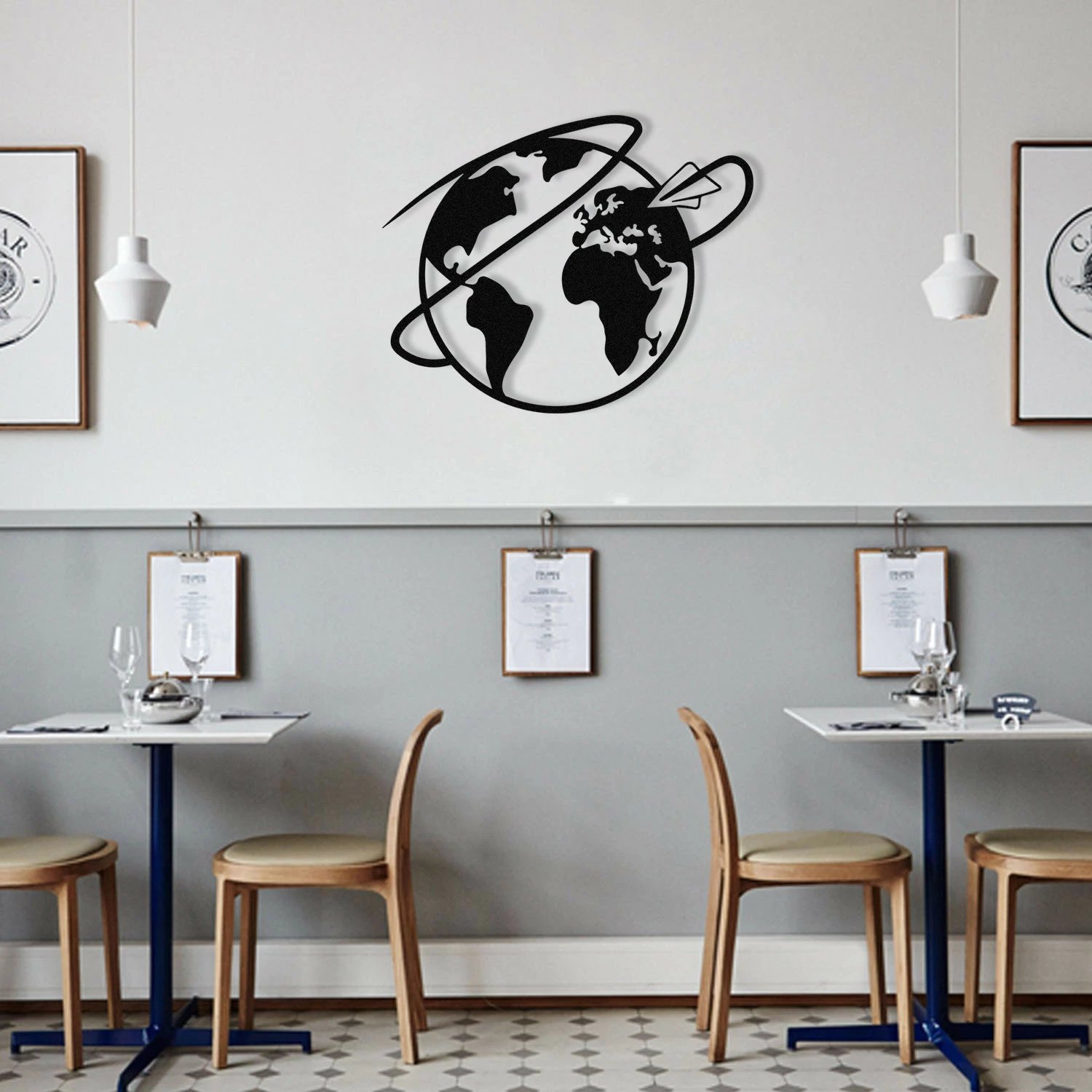 Aksesor dekorativ metalik për mur, Wallity, udhëtim