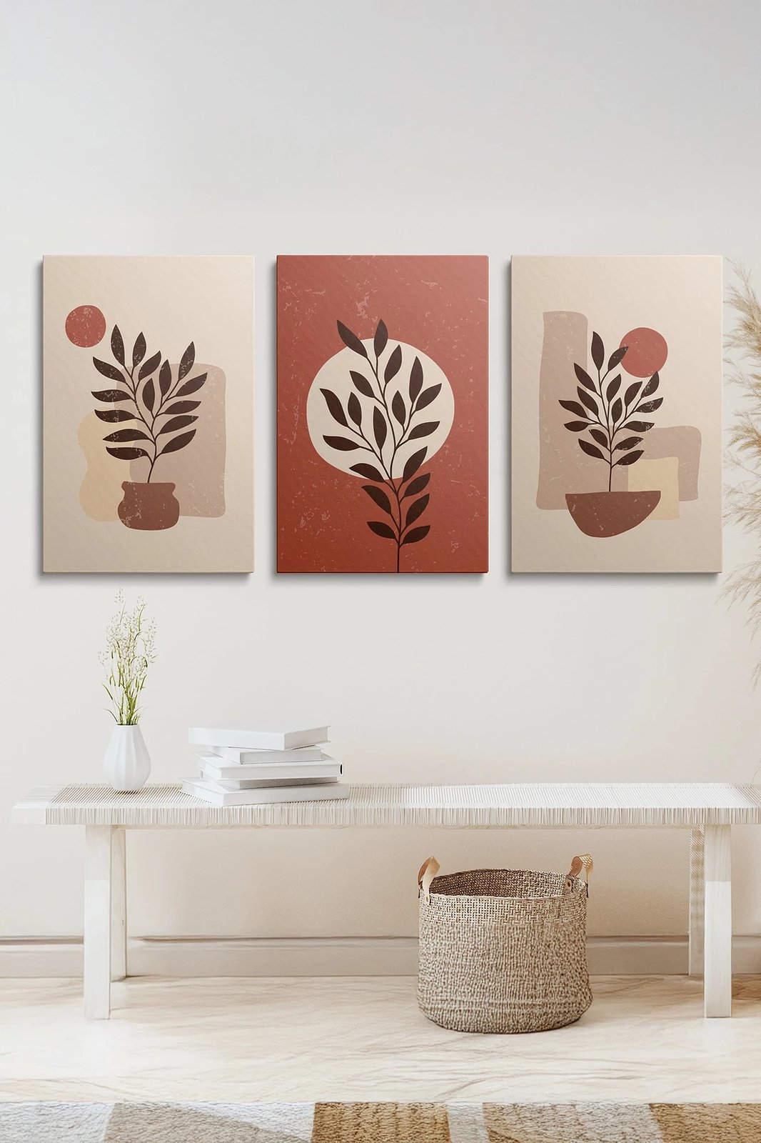 Set pikturash dekorative në kanavacë, shumëngjyrëshe, 3 copë, Ersycnvs18, 50x70cm