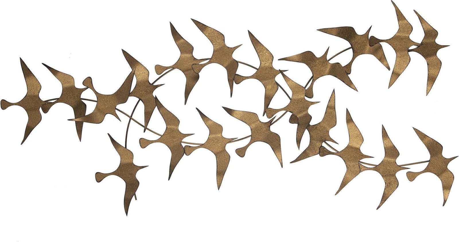 Aksesor dekorativ metalik për mur Wallity, Sahika, shumëngjyrësh, 112x11x50cm