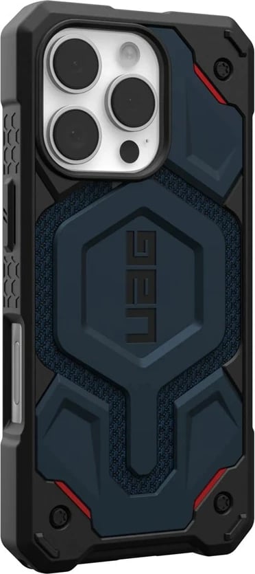 Mbështjellës Urban Armor Gear Monarch Pro Kevlar për celular Apple, 16 cm (6.3''), i zi/blu