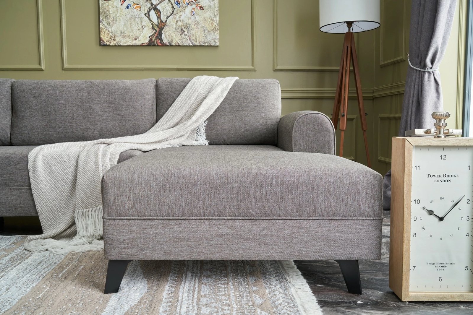 Kënd-sofë krevate Belen, kafe, Atelier del Sofa