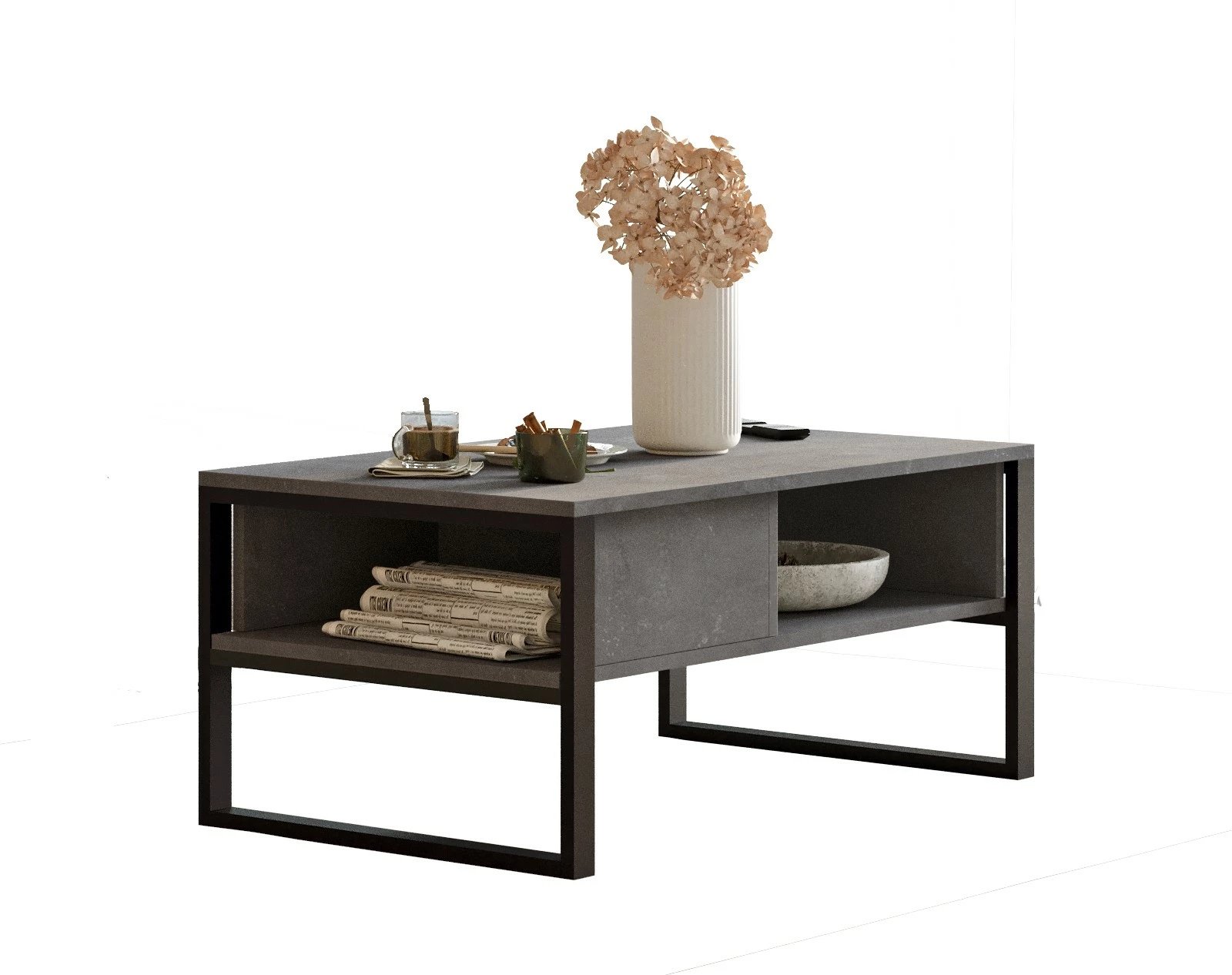 Tavolinë kafeje Skye Decor, argjend, Ml34-Rg