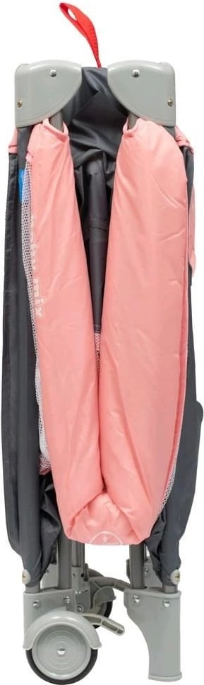 krevat udhëtimi dhe park lojërash Baby Mix Elephants 120x60 cm me nivel të varur, me rrota me frena, blu