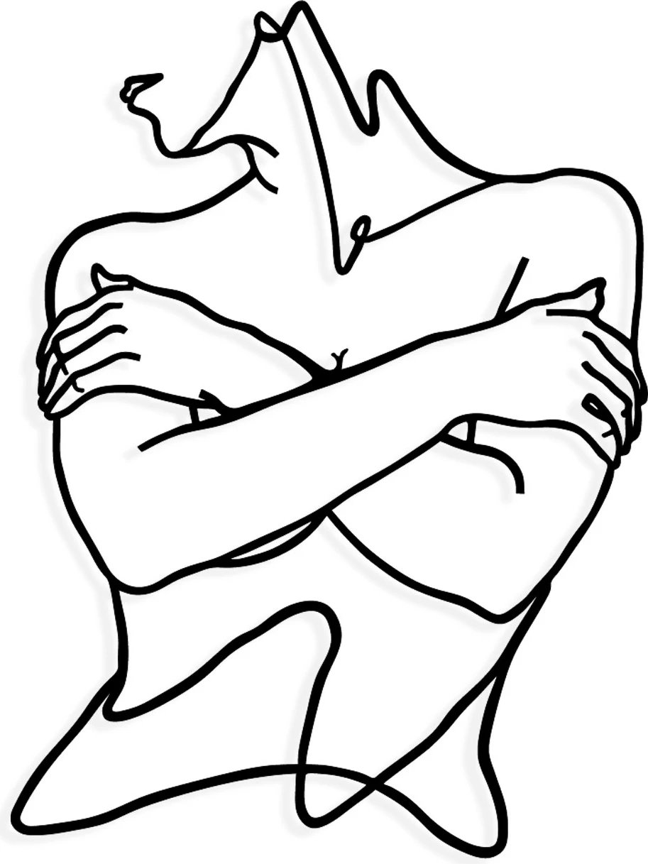 Aksesor dekorativ metalik për mur Wallity, Felicidad