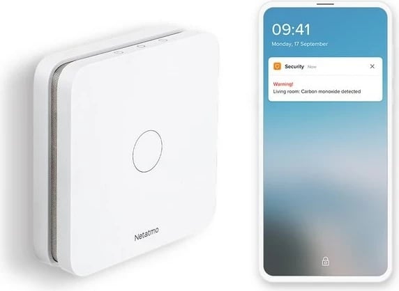 Alarm i mençur për monoksid karboni Netatmo, i bardhë
