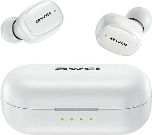 Kufje AWEI T13 Pro TWS, Bluetooth 5.1, me stacion karikimi, të bardha