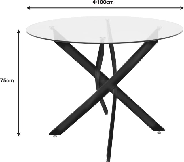Set tavoline me karrige, xham, metal, kadife ngjyrë mollë e pluhurosur, Murde-Antoro, 5 copë, D100x75cm