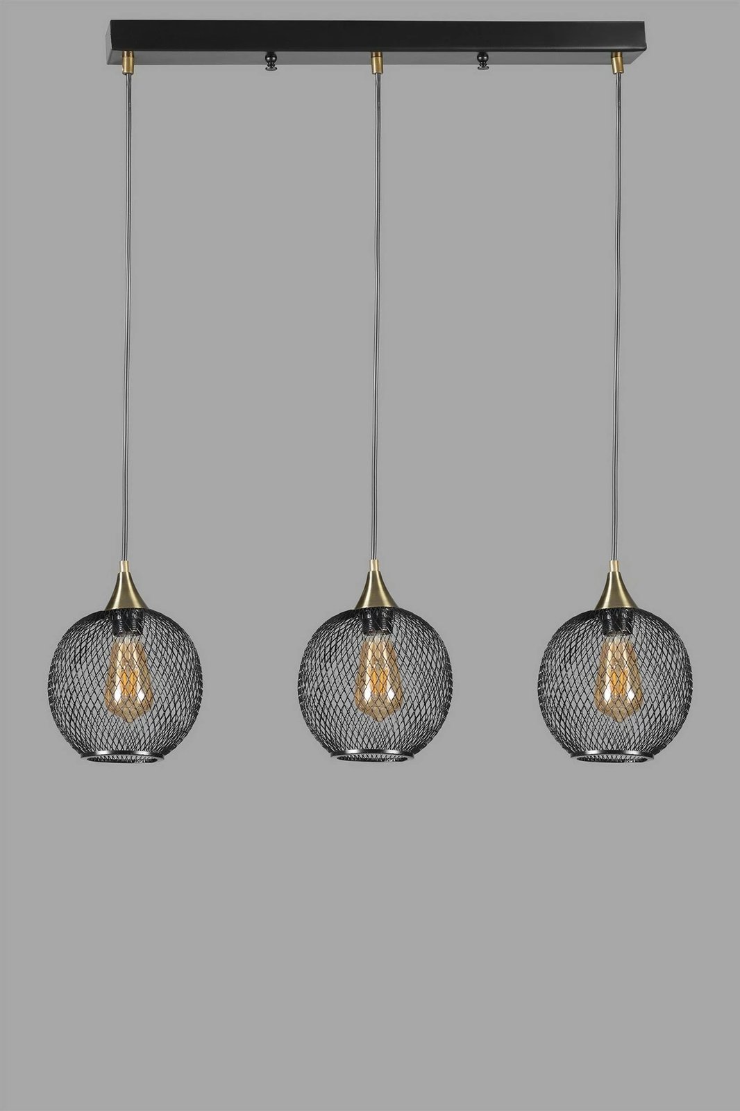 Llambë tavani Opviq Jupiter 8721-5, metalike, e zezë