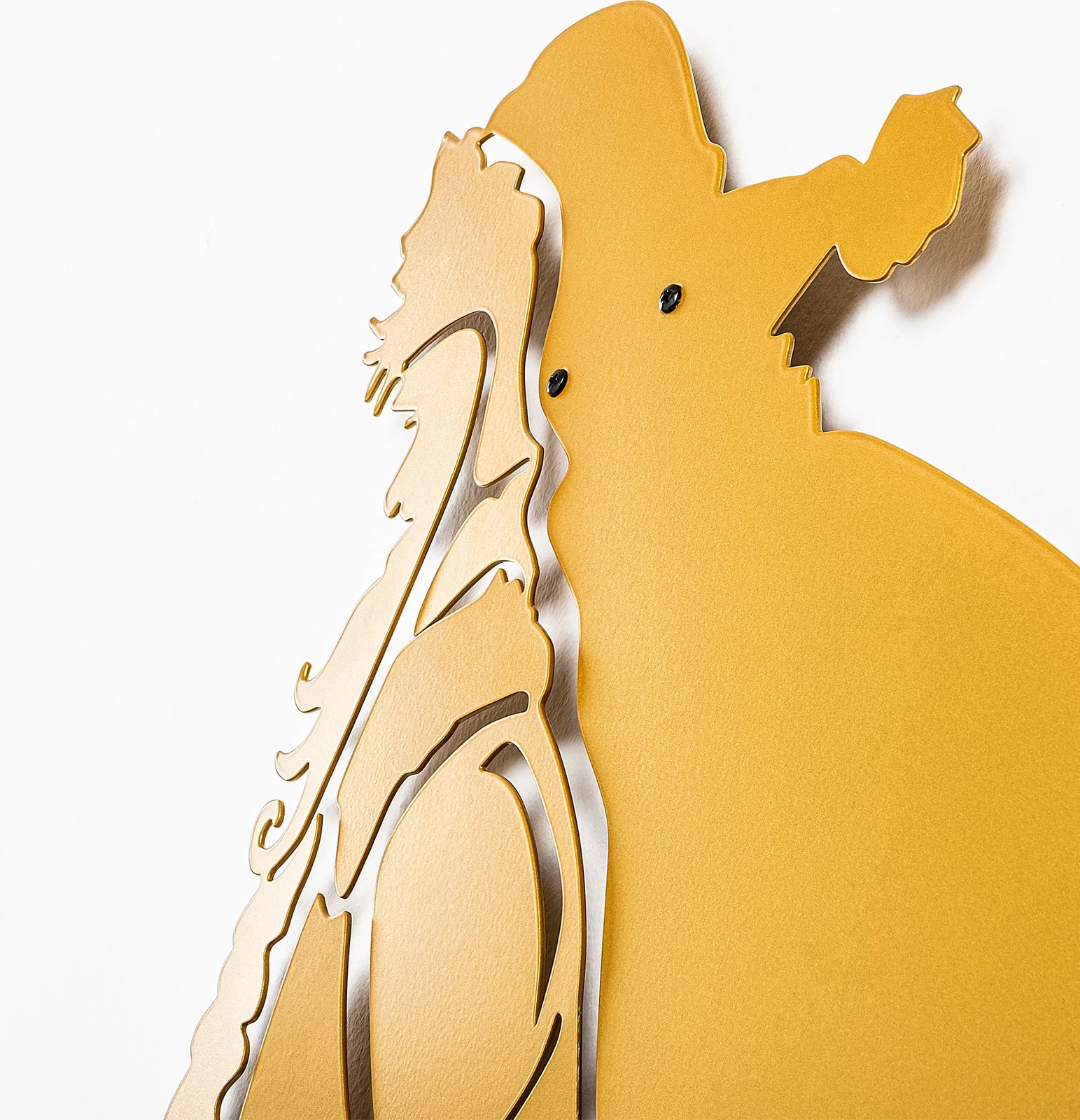 Aksesor dekorativ metalik për mur, Wallity, ngjyrë ari, XMASGOLD - 005