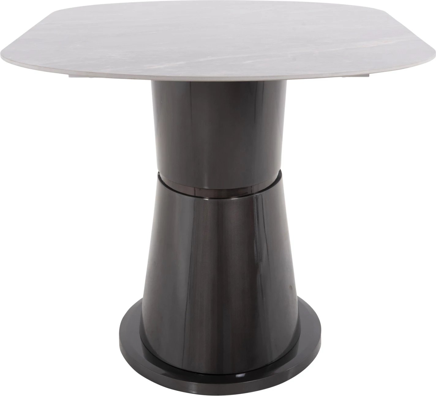 Tavolinë ngrënieje BENT FH9773.01, qeramike, ngjyrë mermeri gri, bazë MDF ngjyrë antracit, 180x90x76 cm