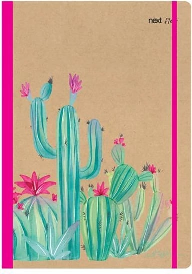 Fletore fleksibile NEXT Trends Cactus 17x25cm, 2 lëndë, 80 faqe