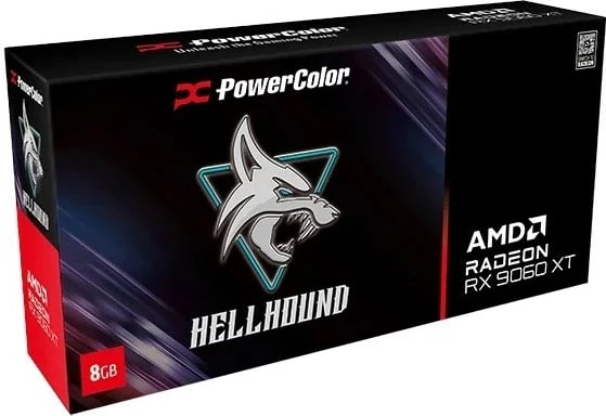 Kartë grafike PowerColor RX 9060 XT 8GB, GDDR6, 3 fan, E zezë
