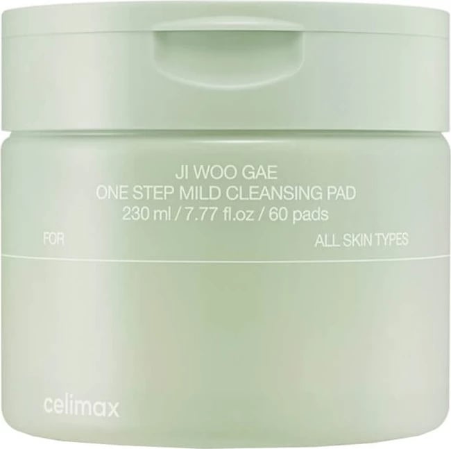 Pllaka pastruese fytyre për femra Celimax Ji Woo Gae One Step Mild Cleansing Pad, 60 copë
