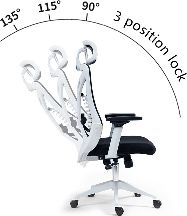 Karrige për zyre Andrew, e zezë/e bardhë