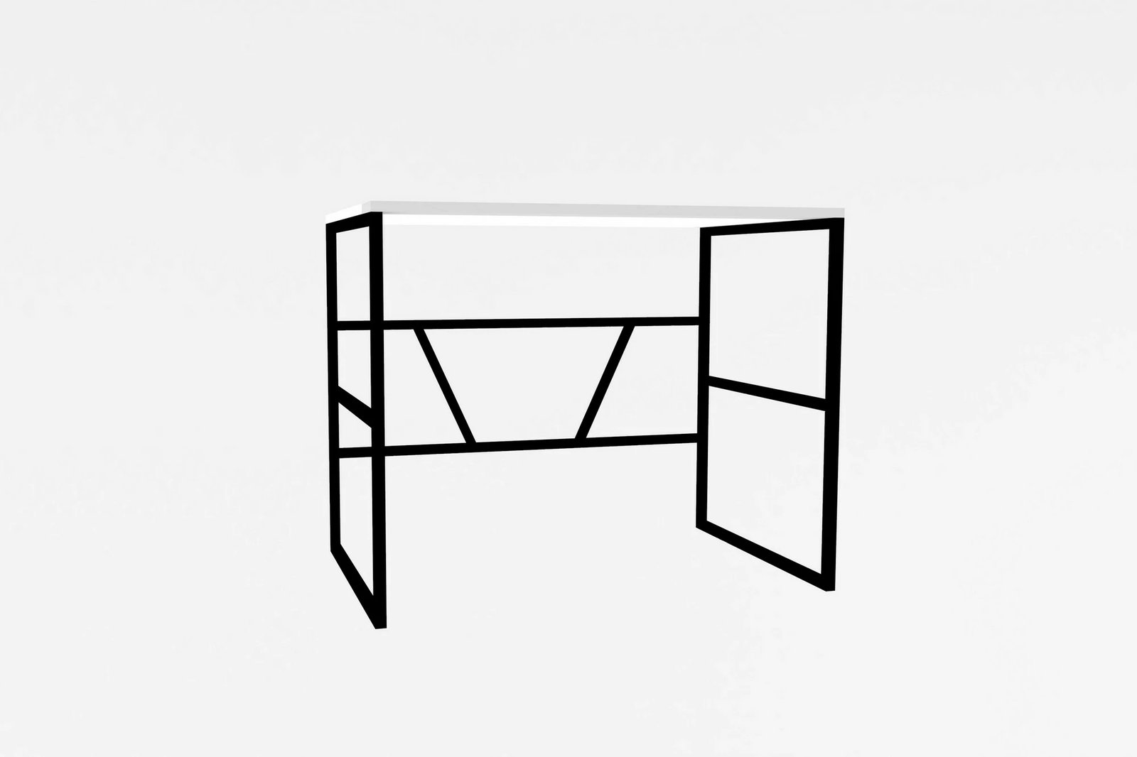 Tavolinë studimi Hanah Home, Monea, e bardhë