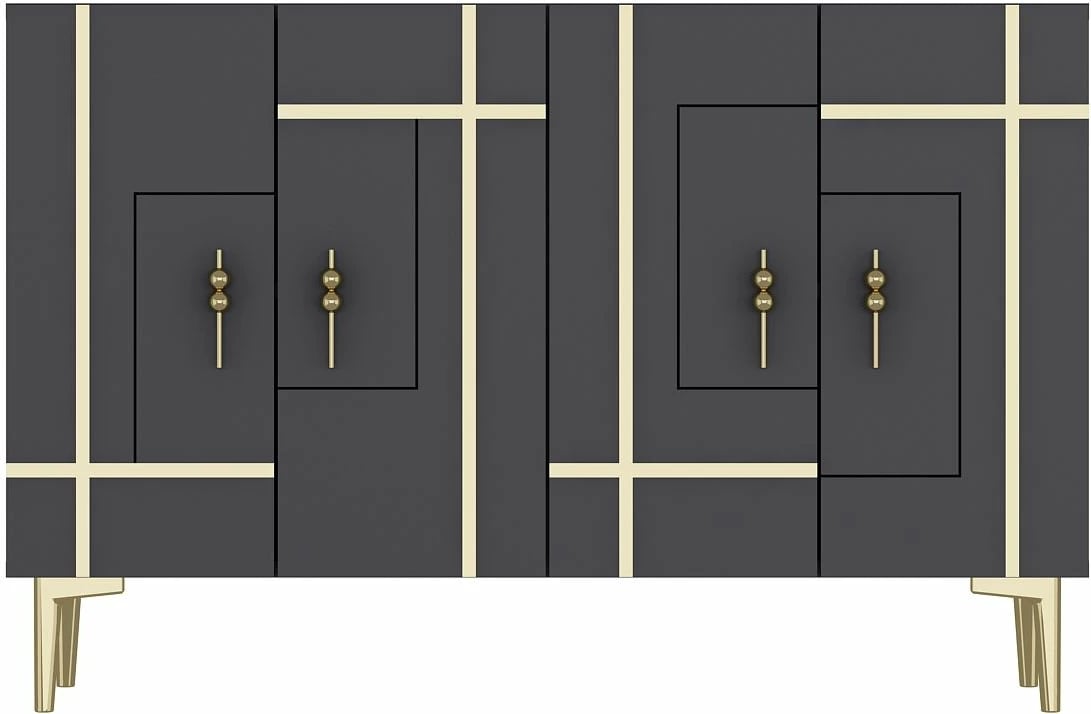 Konsol Skye Decor, ngjyrë antracit dhe ari Konsol Skye Decor, ngjyrë antracit dhe ari