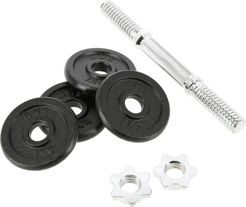 Shtangë me fileto HMS SG01, 7 kg, 4 pllaka, Argjendtë