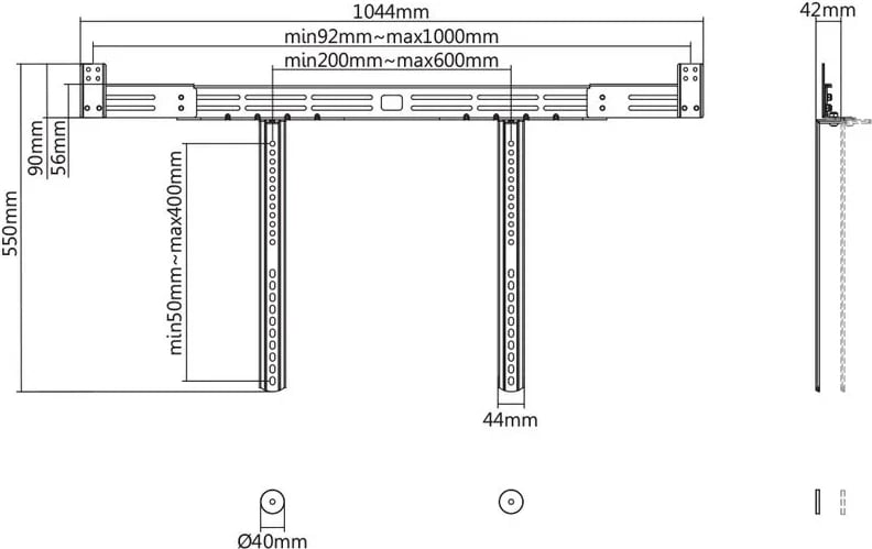 Mbajtës Televizori GOGEN GOGDRZAKSBL