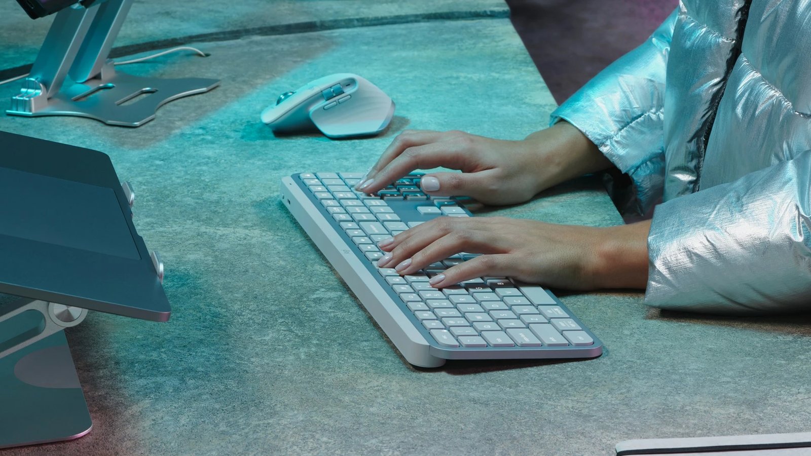 Tastierë Logitech Master MX Keys S, wireless, full-size, gri