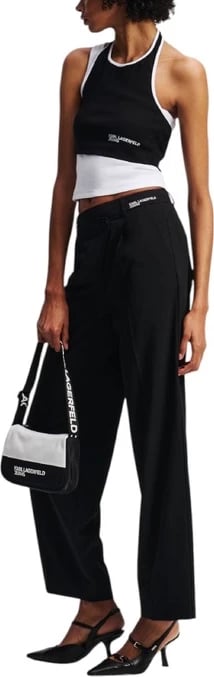Pantallona femra Karl Lagerfeld Jeans, të zeza