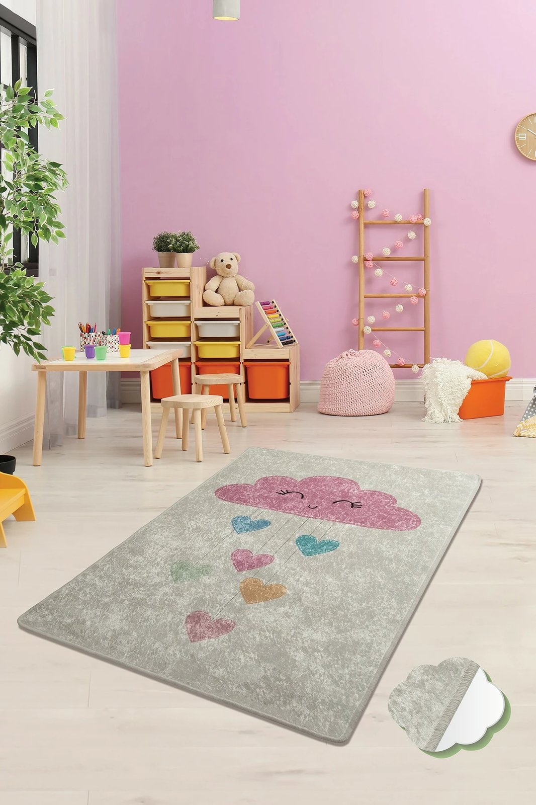 Qilim për fëmijë, Baby Cloud, shumëngjyrësh, 100x160cm