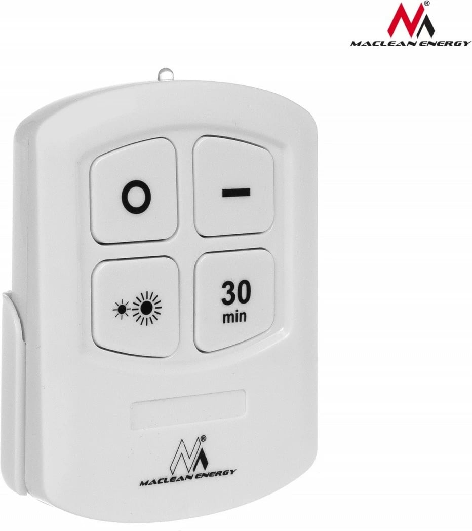 Set llambash LED me telekomandë, Maclean MCE165, rregullim ndriçimi dhe timer 30 min, me bateri 3xAAA, e bardhë, set 6 copë