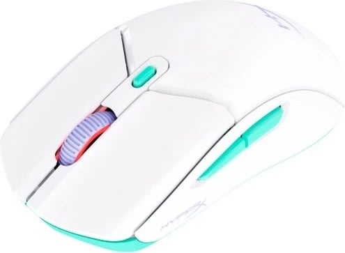 Maus HyperX Pulsefire Haste 2 Core 8R2E7AA pa tela 2.4 GHz/Bluetooth 12000 DPI 6 butona RGB 70 g, i bardhë
