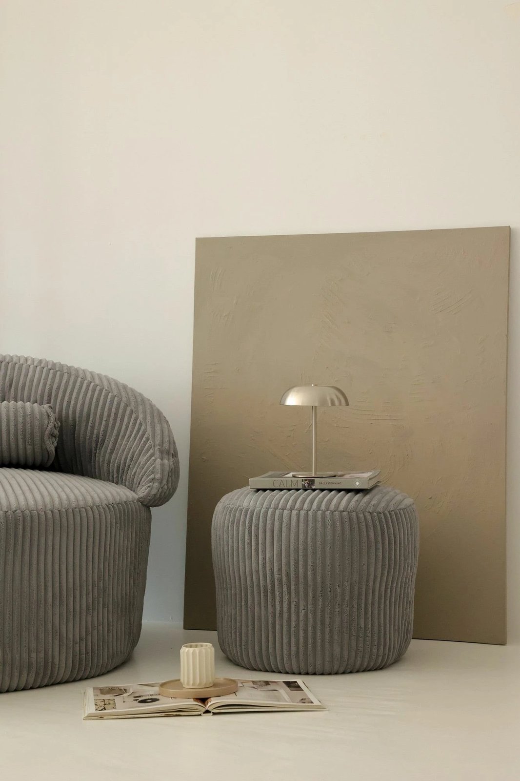 Set divan një vendësh me puf, Atelier del Sofa, anthracite