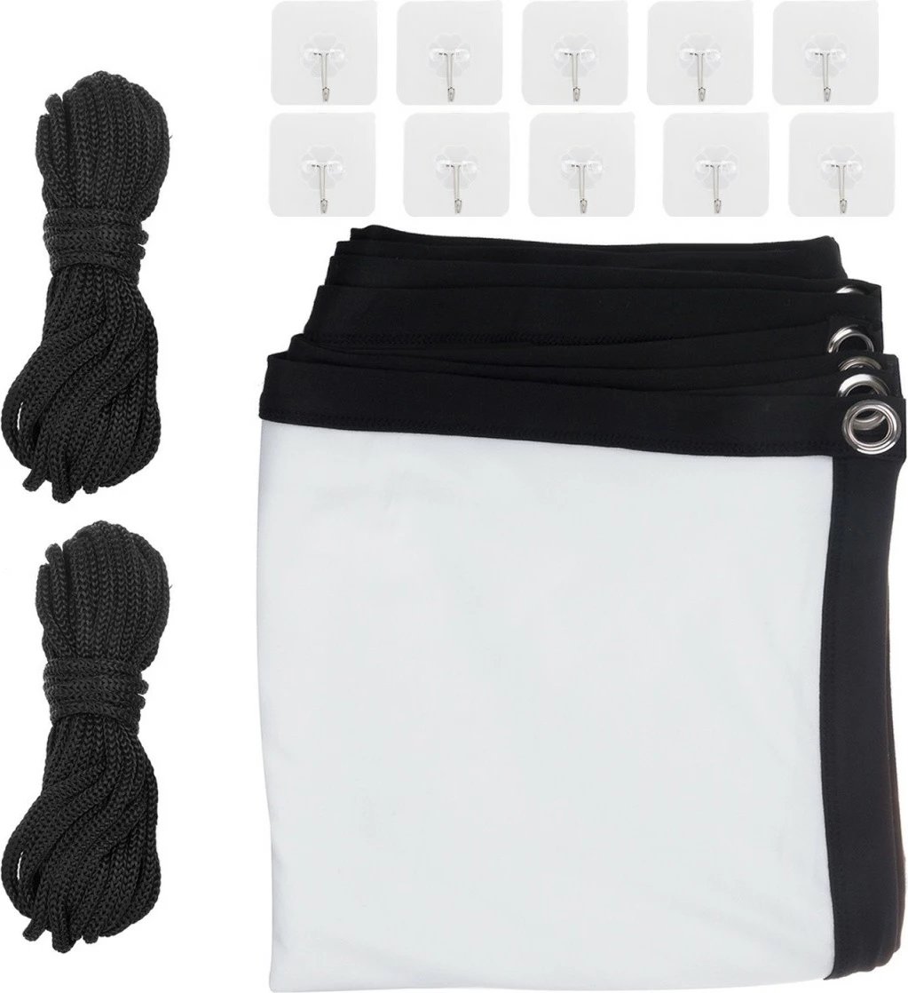 Ekran projekcioni Maclean MC-169, 120 inç, 4:3, 240x180cm, manual, i bardhë