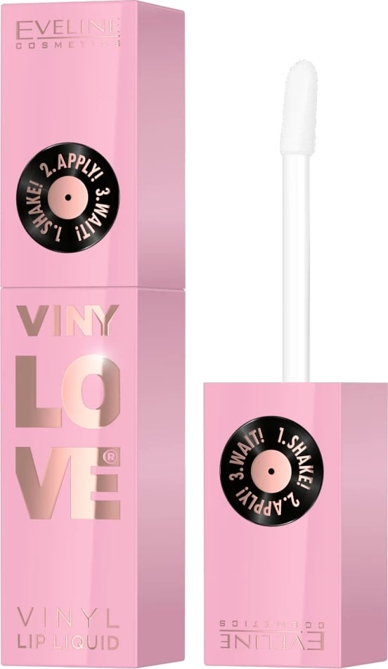 Buzëkuq liquid Eveline Cosmetics VinyLove Vinyl Effect për femra 01 Pinky 4ml