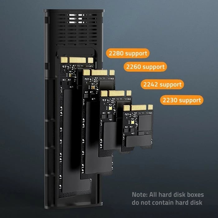 Kasë Qoltec NV2271 për SSD M.2, NVMe/SATA, USB-C, 2TB, Gri