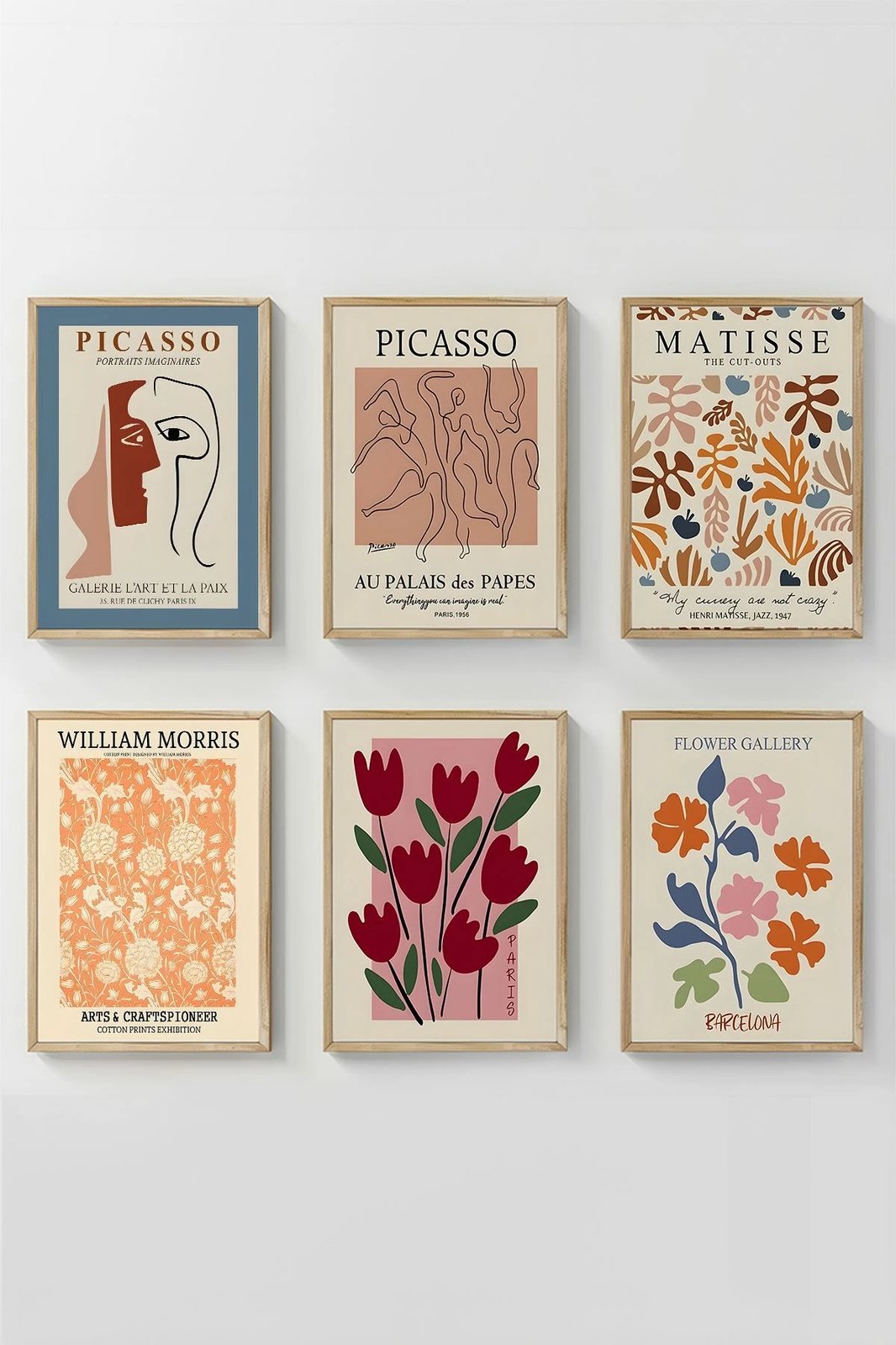 Piktura dekorative me kornizë (6 copë), Wallity, Artsycllct15