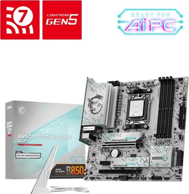 Pllakë amë MSI B850M GAMING PLUS WIFI, Socket AM5, micro ATX, E zezë