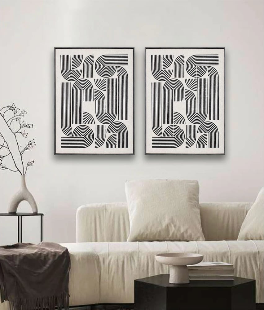 Pikturë dekorative FOLLOW YOUR DREAMS, lëkurë dhe dru, e bardhë dhe e zezë, 60x80x4cm