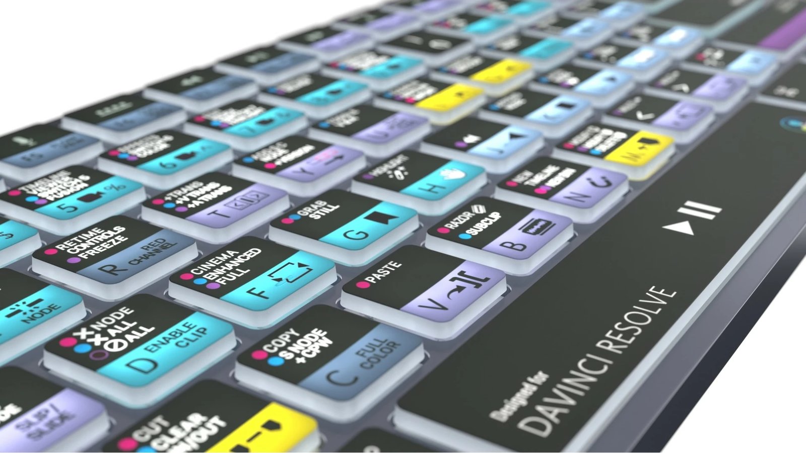Tastierë Logickeyboard LKB-RESB-TM-UK, full-size, me/pa kabllo, Bluetooth, ndriçim, QWERTY, gri titanium