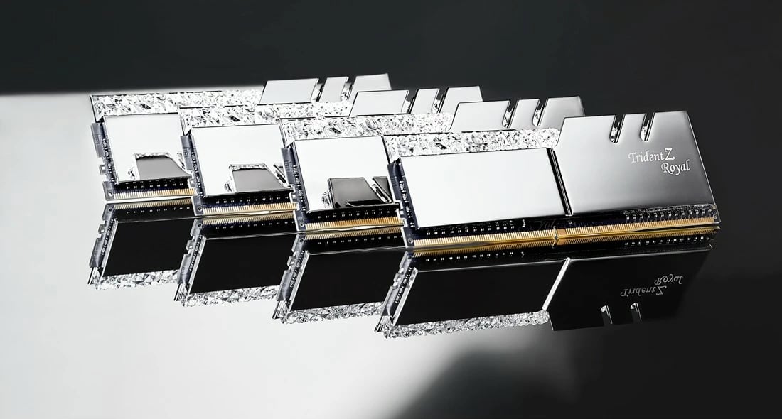 RAM Memorje G.Skill Trident Z Royal 64GB (4x16GB) DDR4-3600, RGB, silver