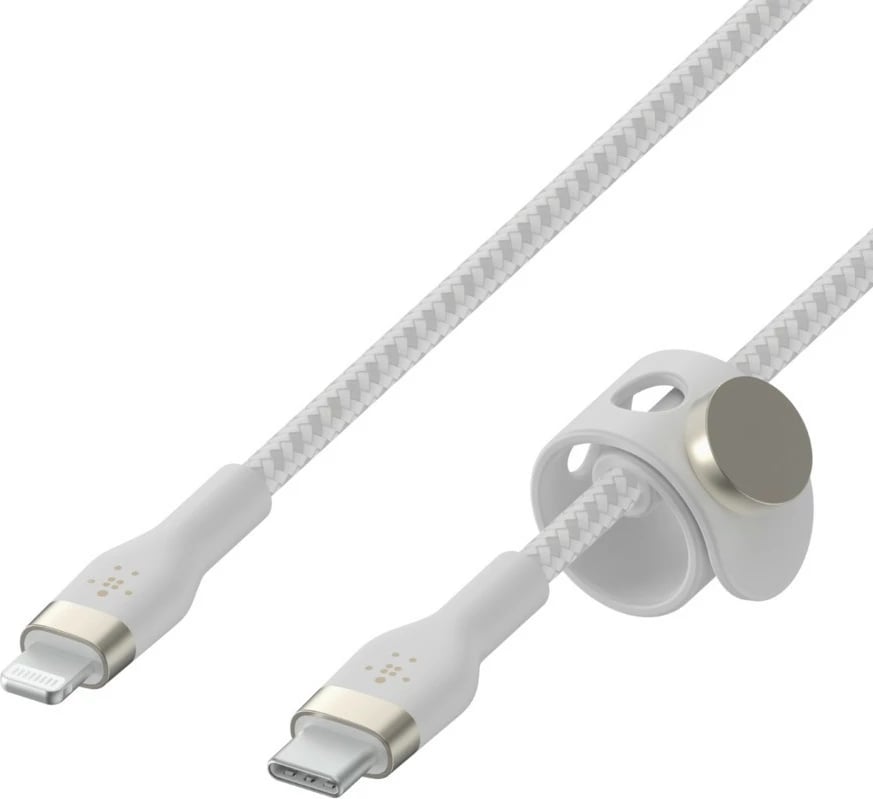 Kabëll Belkin CAA011BT2MWH, 2 m, USB C/Lightning, Bardhë