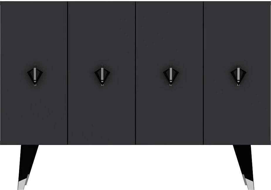 Konsol Skye Decor, anthracite, e zezë, argjend, 8165KM-32