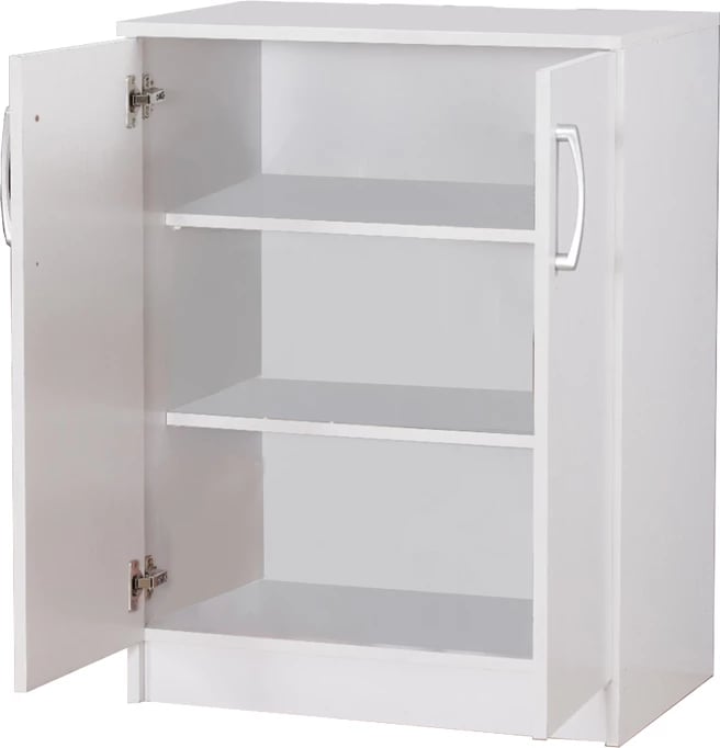 Dollap këpucësh Shordo, ngjyrë e bardhë-lisi, 60x40.5x80cm